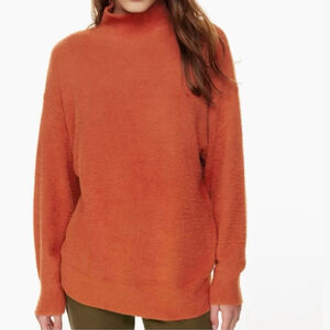 Aritzia Wilfred Free Hush Knit Turtleneck Sweater Size XXS Rust Colour Nylon